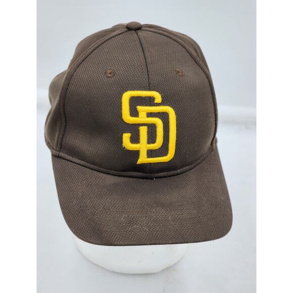 San Diego Padres Hat Yellow Logo Brown Baseball Cap Adjustable Team MLB OC Sport - Picture 6 of 10